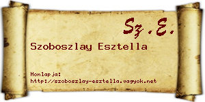 Szoboszlay Esztella névjegykártya